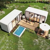 Maison conteneur personnalisée pour villa et complexe hôtelier, maison préfabriquée extensible 5