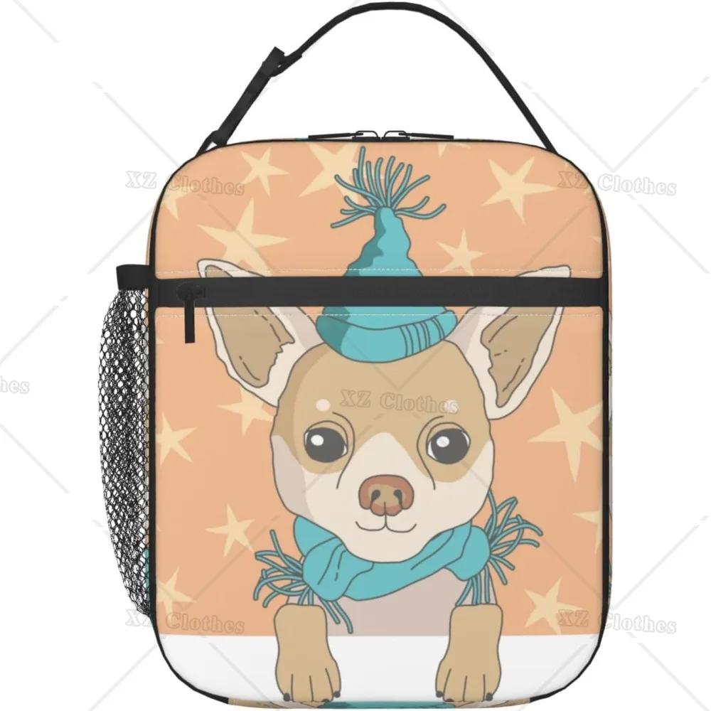 

Chihuahua Dog Soft Lightweight Insulated Lunch Bags Reusable Cooler Lunch Box Portable Tote for Women Men Kids Work Trip Picnic