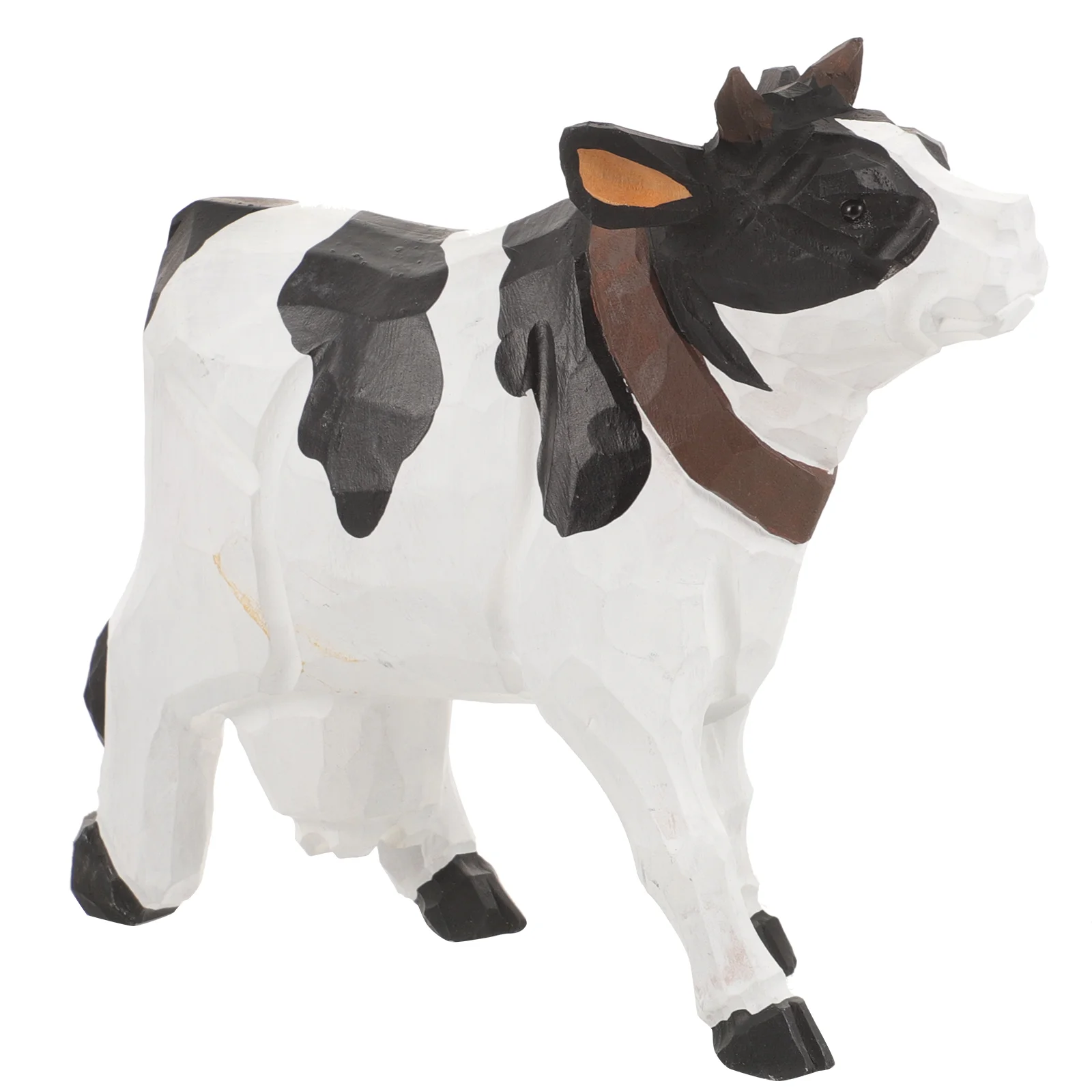 

Household Wood Cow Figurine Wooden Cow Figurine Decoration Wood Cow Craft Ornament