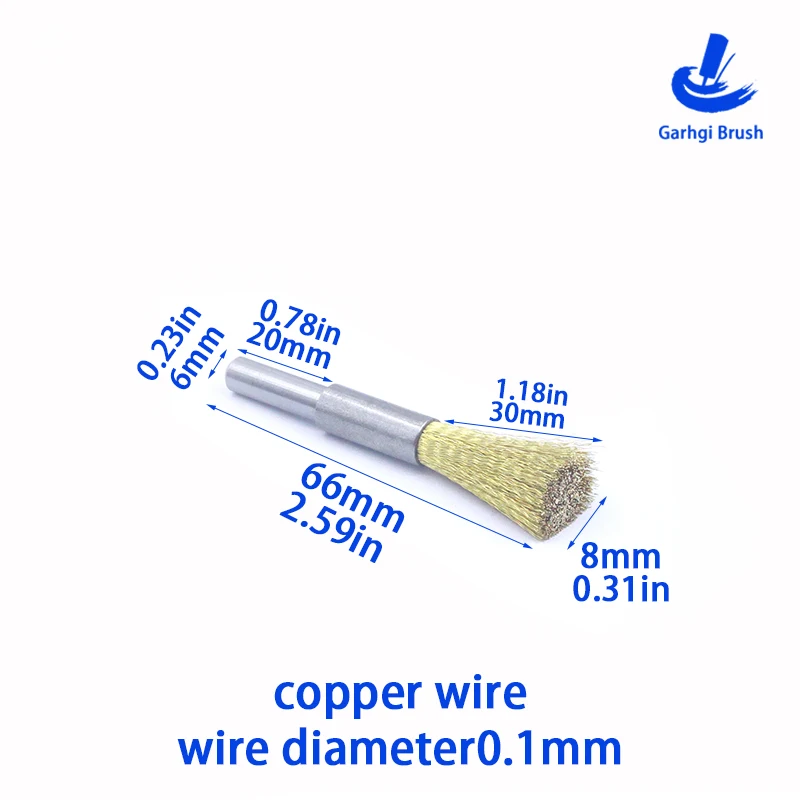 1" Crimped Wire End Brushes for Cleaning Rust Removing Polishing Stainless Steel Copper Brass Wire Brush Drill CNC Industrial