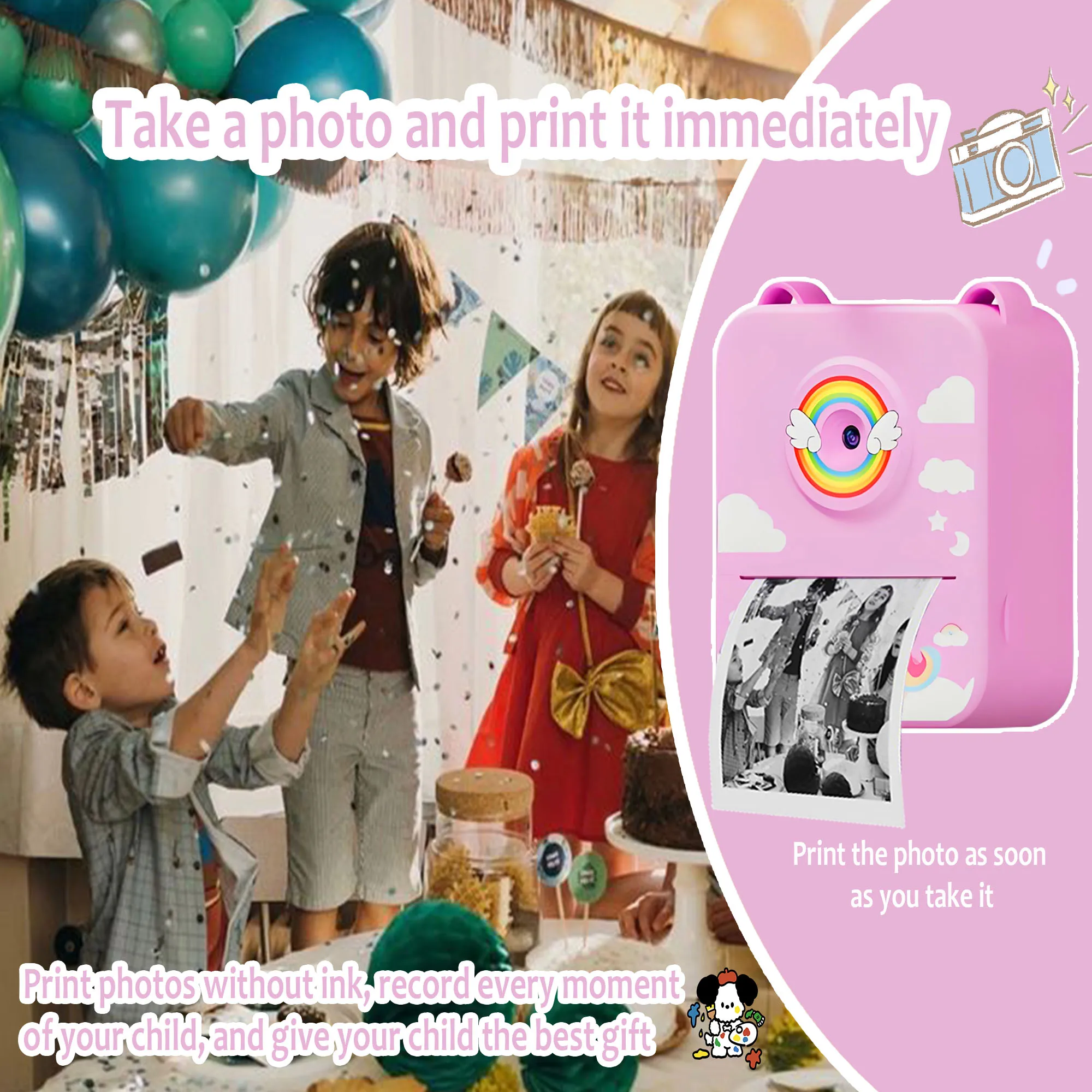 Kids Instant Print Digital Camera - Portable & Fun Photography Experience