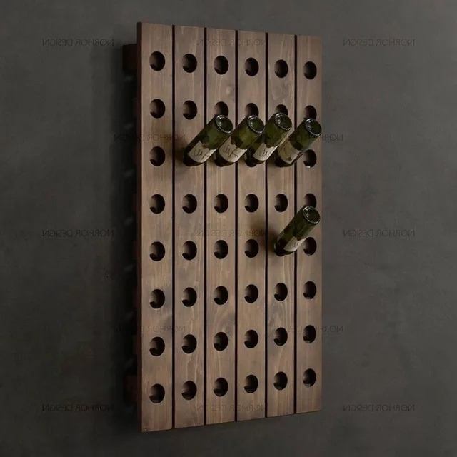 Solid Wood Wall Mounted Wine Racks Solid Wood Wall Mounted Wine Racks