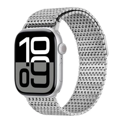 Sleek Titanium Magnetic Loop Strap - 46 45 44 42 49mm (Silver)
