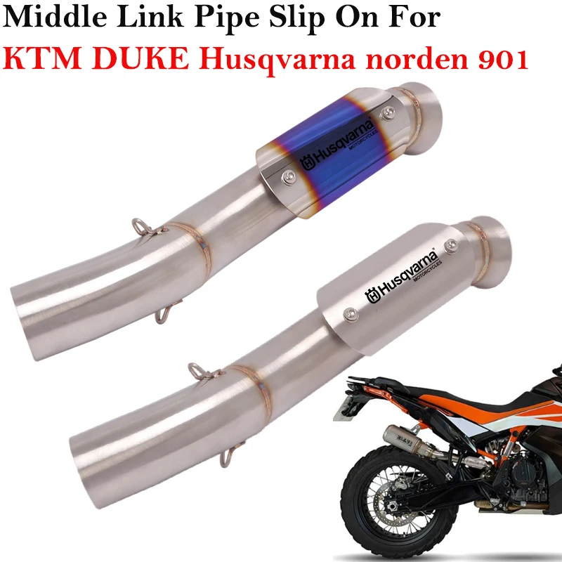 

For KTM DUKE Husqvarna norden 901 Motorcycle Exhaust Esacpe System Stainless Steel Middle Link Pipe Connection 51mm Muffler