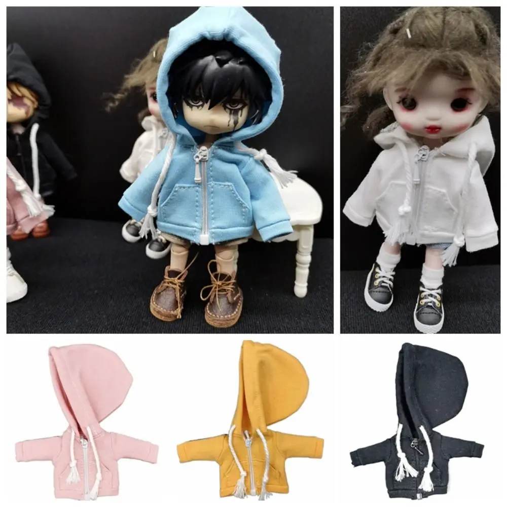 Girls Casual Wear Ob11 Baby Coat Handmade Fashionable Obitsu11 Hoodie Decoration Zipper Jacket Clothes Accessories