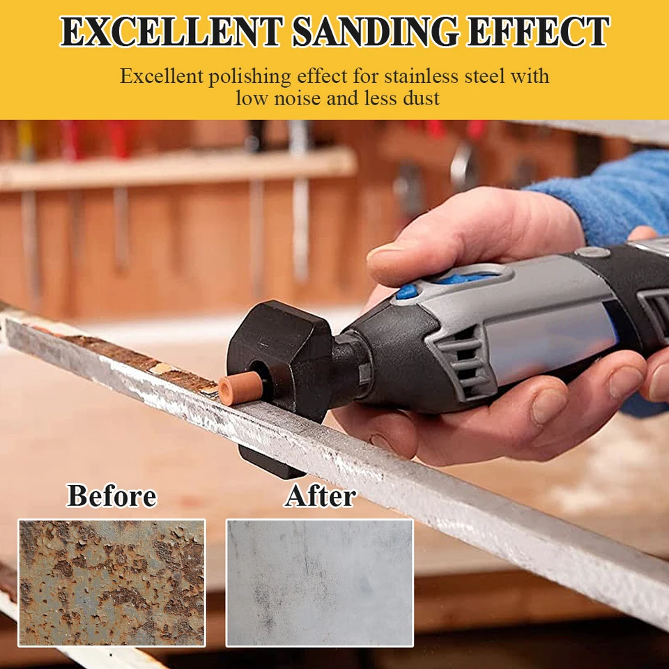 Woohome 12 Pz Punte Pietra Abrasiva Montate, Mola Abrasiva Con Gambo - Foto 7