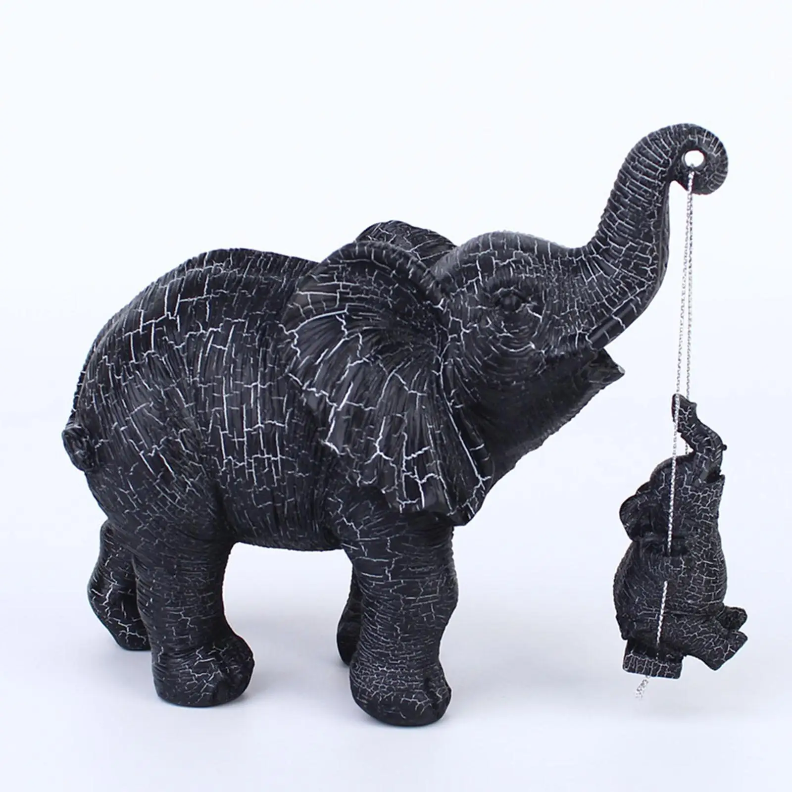 Elephant Statue Mom Gifts Craft Elephant Figurine for Mother`s Day TV Stand