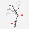 Overhead Tripod for Phone with Ring Light Desktop Cellphone Bracket for Video Shooting Table Mobile Mount for Filming Recording 3