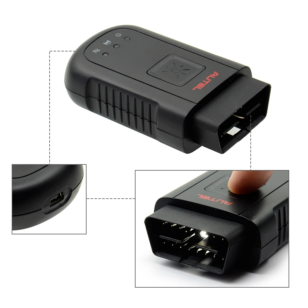 Wireless Diagnostic Interface MaxiVCI V100 Autel MS906BT/MK908P/Elite/Maxisys Bluetooth Connector MaxiSYS-VCI Adapter MS906TS