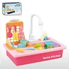 Children's Simulated Dishwasher Circulating Water Spray Basin Gift Plastic Toy Kitchenware Cooking Dishes Stove Hob Boiler Pot 2