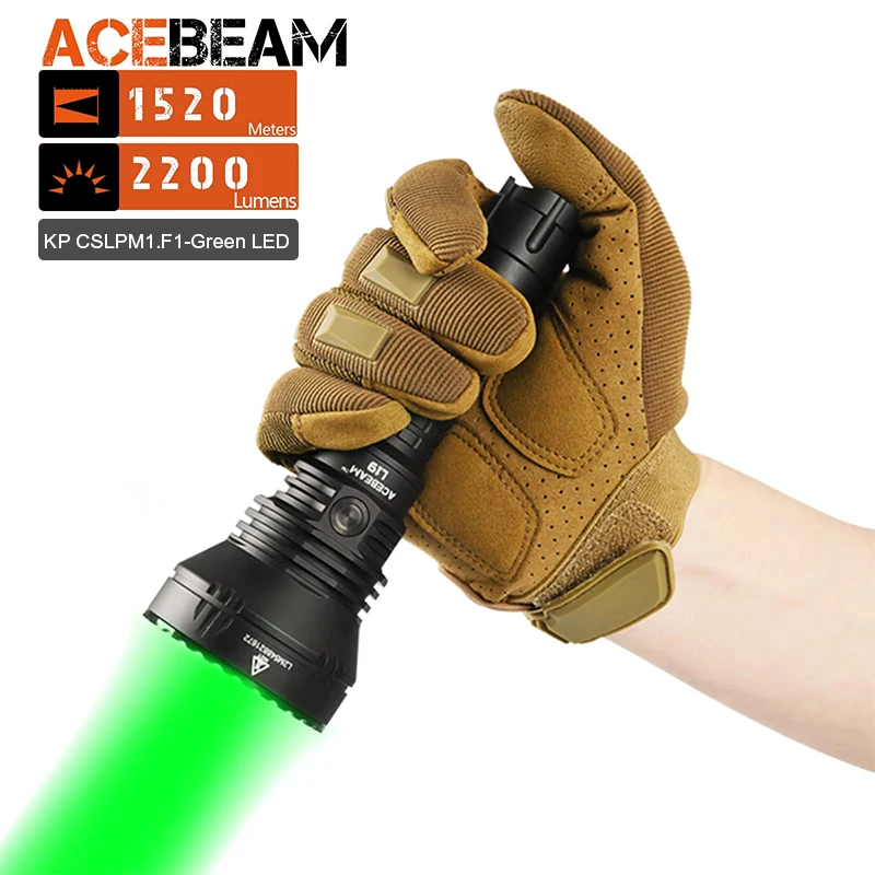 ACEBEAM L19 1.0 GREEN 2200lm／1520m L19 Hunting Flashlight|Acebeam