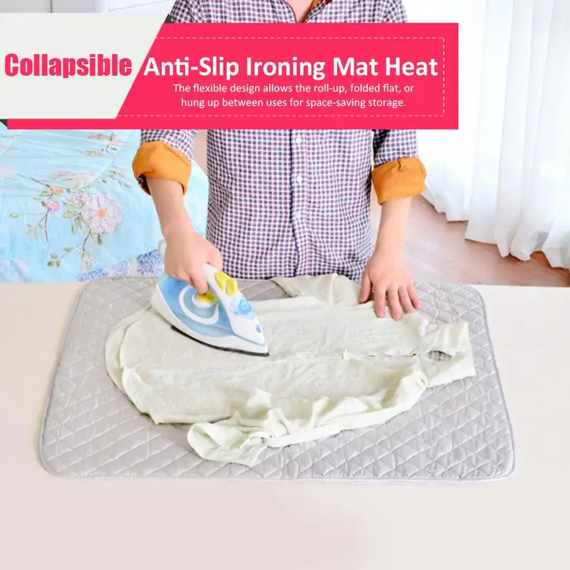 

Portable Ironing Pad Anti-Slip Iron Board Blanket For Table Top Household Ironing Board Pads Ironing Mat Heat Resistant Quality