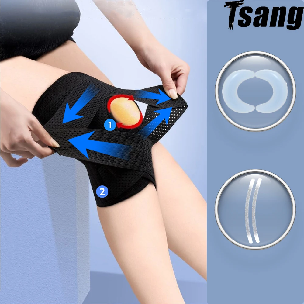 Sports Knee Pads Joints Protector Men Women Pressurized Kneepad Fitness Mountaineering Knee support Equestrian Protector 1PC knee brace