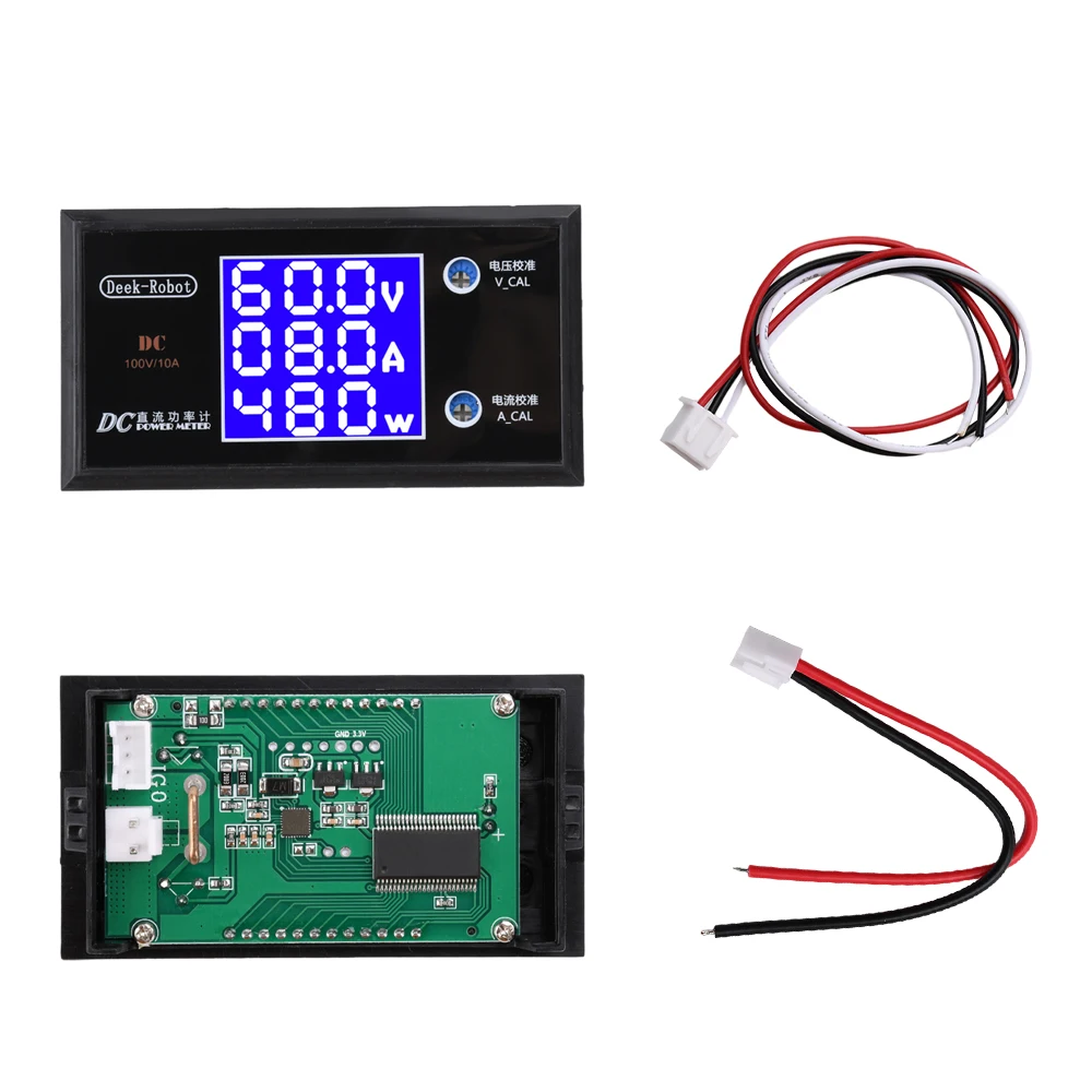 DC0-100V 10A LCD Digital Voltmeter Ammeter Wattmeter Voltage Current Power Meter Volt Detector Tester Monitor 0-999W