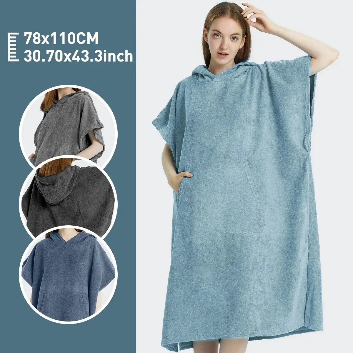 Surf Poncho Towel Quick-Dry Hoodie