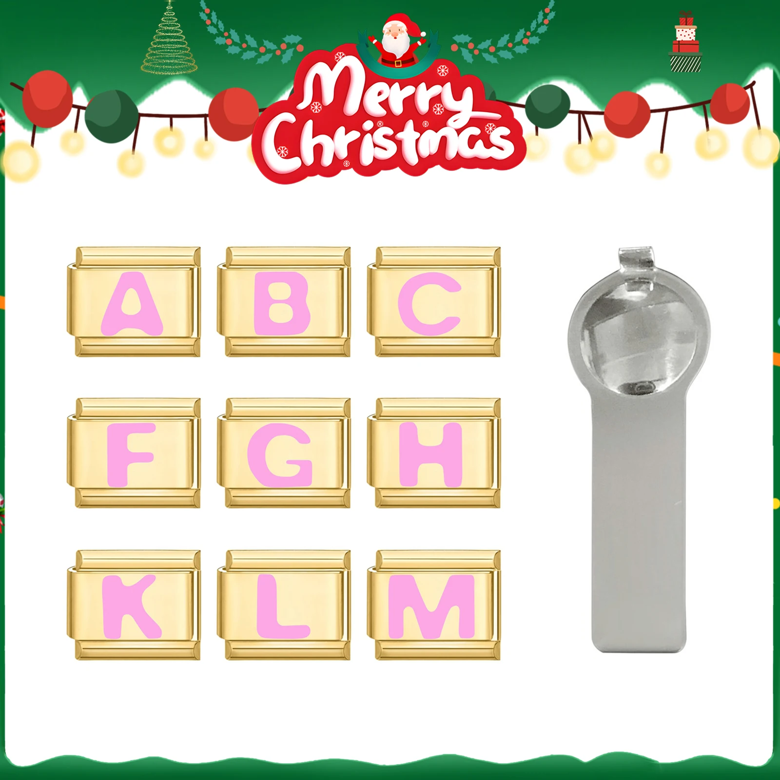 Y2K Gold Charm 26 Compatible with English Christmas Gifts