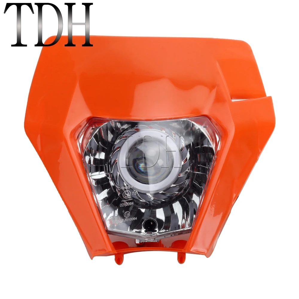 LED E8 Headlight Projector Mask For SMC XC-W EXC EXC-F Enduro FC FE TC TE TX FX 250 300 350 450 500 650 690 Front Running Light