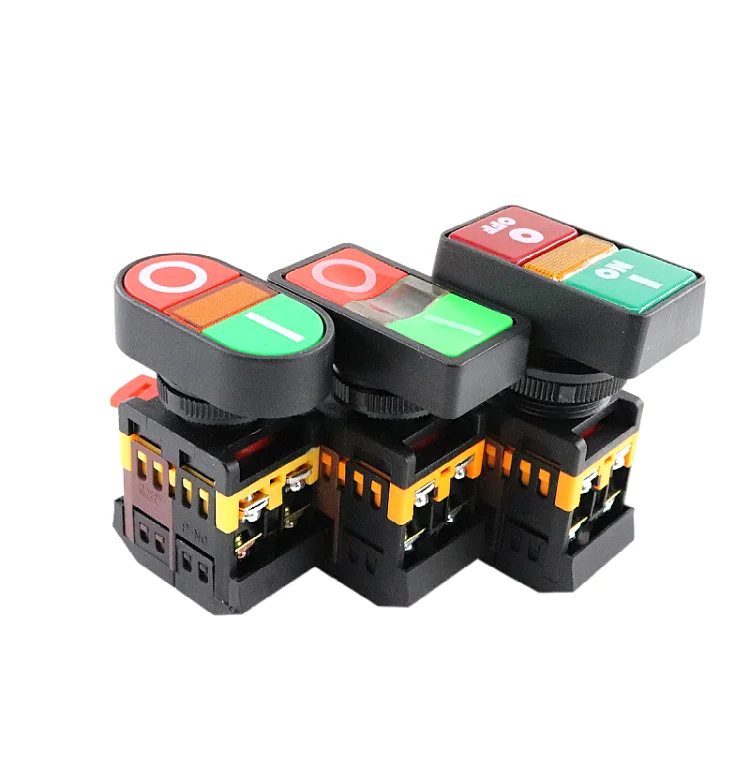 Description Picture 2 of itemAperture 22/25/30mm APBB/AS/PPBB on/Off Start Stop Double Bond Push Button Switch 10A/660V Self-reset/with Lamp Machine Switch
