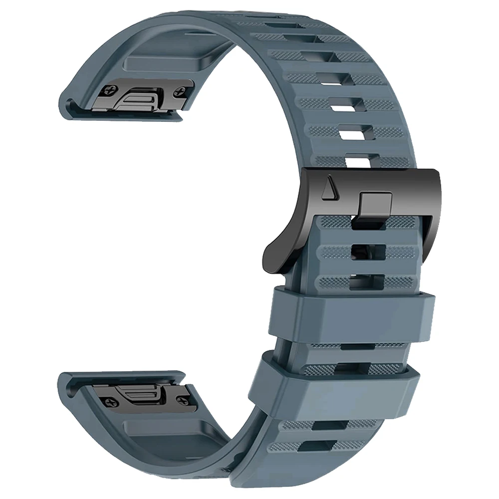 Enhanced Silicone Watch Strap - QuickFit 26/22mm Adjustable Band in Sleek Design