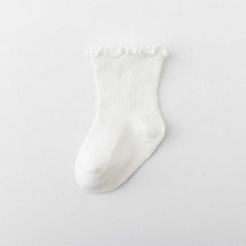 3Pair/lot New Boys and Girls Solid Color Baby Socks 5