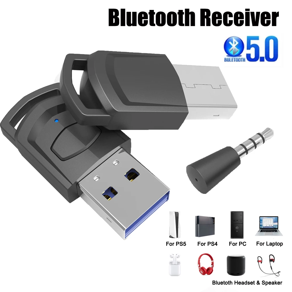 Wireless USB Adapter for PS5/PS4/NS/PC/P3 Controller Receiver Bluetooth-compatible  Audio Transmitter Game Console Accessories