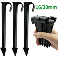 50PCS 16mm 20mm Pipe Hose Holders C-type Groud Stake for 1/2 3/4 PE Tubing Drip Irrigation Garden Water Fittings Brackets 1