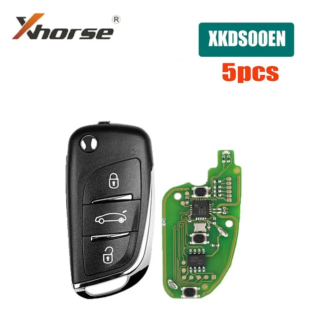 Xhorse XKDS00EN Volkswagen DS Style Wire Remote Key 3 Button 5pcs X002