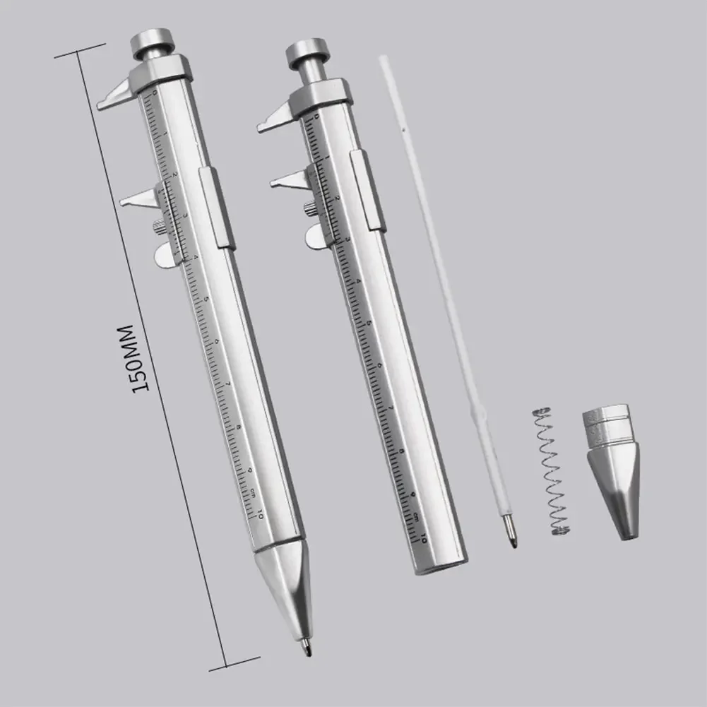 Ballpoint pen 2 in 1 Caliper Type Ballpoint Pen Bullet-tip Design Multifunction Vernier Gifts Stationery Portable Tools for Kids Children