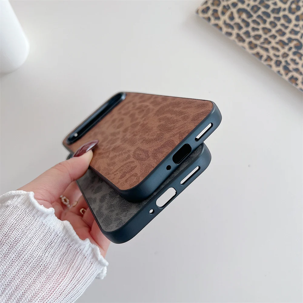 Leopard Print Magnetic Shockproof Case with Wireless Charging Capability