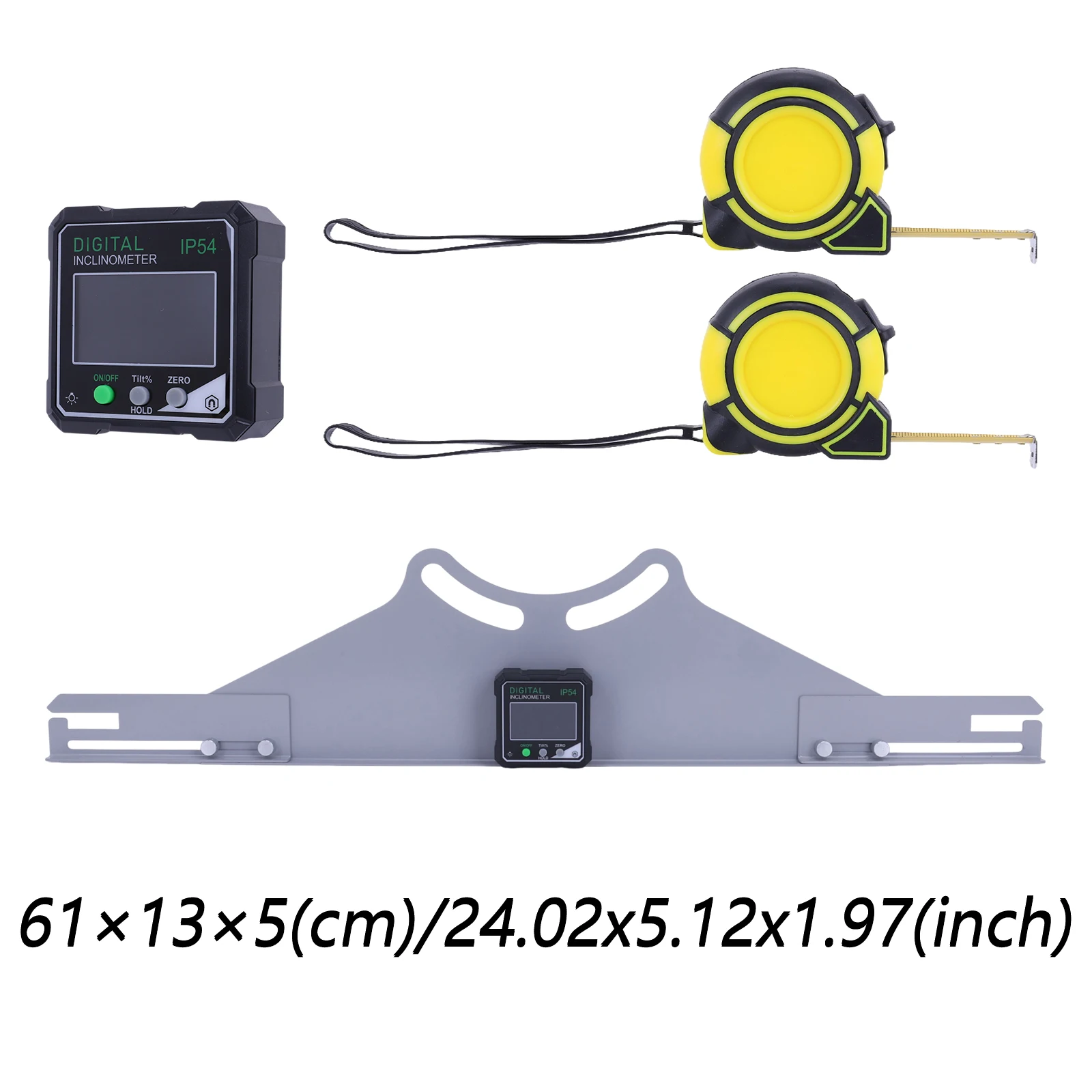Toe Alignment Tool with 2 Tape Measures and 1 Digital Angle Finder Heavy Duty Toe & Camber Alignment Plates for Car and Truck 6
