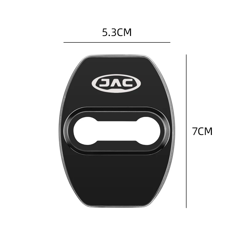 자동차 스타일링 자동 보호 문짝 잠금 커버 스티커 액세서리 케이스, JAC S2 S3 S4 S5 T6 T8 X4 X7 X8 A5 R3 iEVS4 iEV7 iC5, 4 개