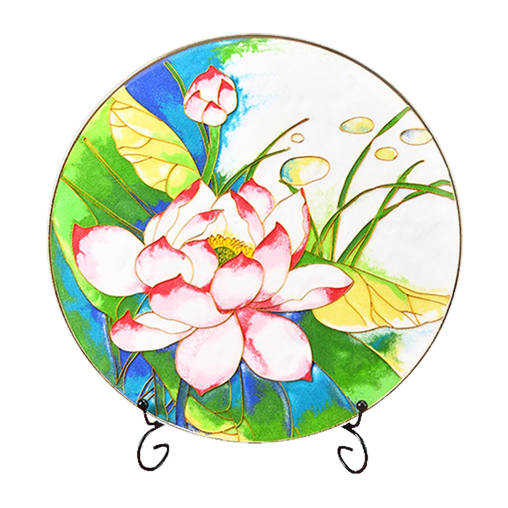 Cloisonne DIY Kit Decorative Painting Handicraft with DIY Material Package  Lotus