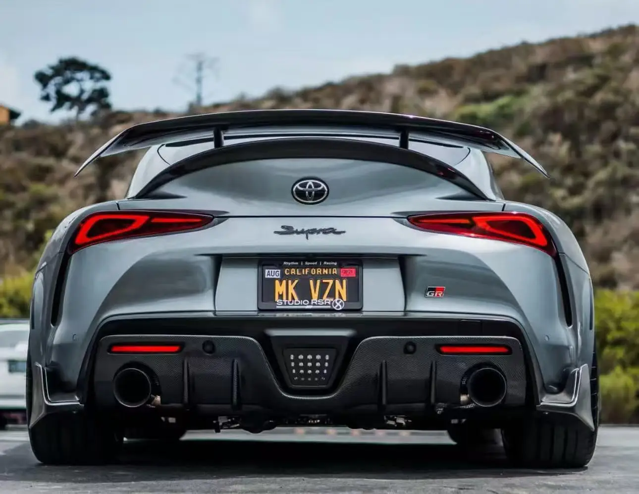 For Toyota Supra GR A90 A91 MK5 Carbon Fiber Rear Diffuser Lip Apron ...