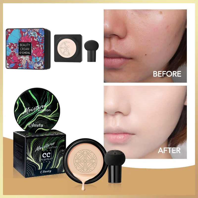 Mushroom Head Air Cushion Natural Moisturizing Foundation Concealer Oil-control BB Cream Whitening Brightening Makeup Cosmetics
