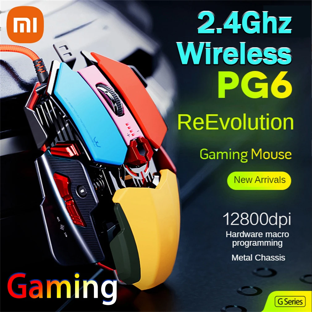 

Xiaomi Computer Mouse USB Wired Gaming Mice RGB Silent Mouse 5500 DPI Mechanical Mouse With 9 Button For PC Laptop Pro Gamer