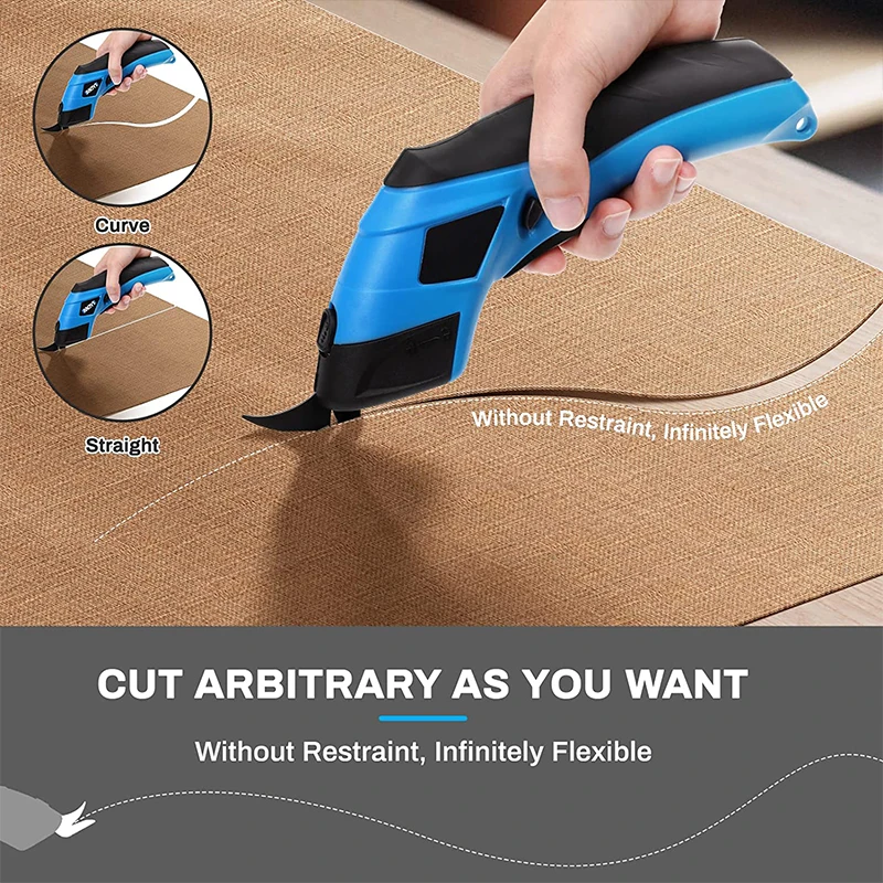 Electric Scissors Fabric Cutting Machine Leather Tailor Scissors With Tungsten Steel Blades USB Rechargeable Portable Power electric shears,electric cutter