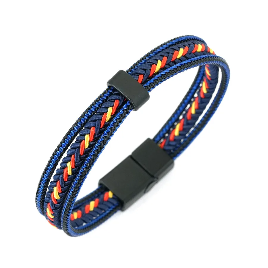 Noter Street Fashion Männer Armband Ethnische Schnur Kette Charme Armband Stahl Draht Armreif Hiphop Rock Sport Schweiß Saugfähigen Brazalete – Detail 10
