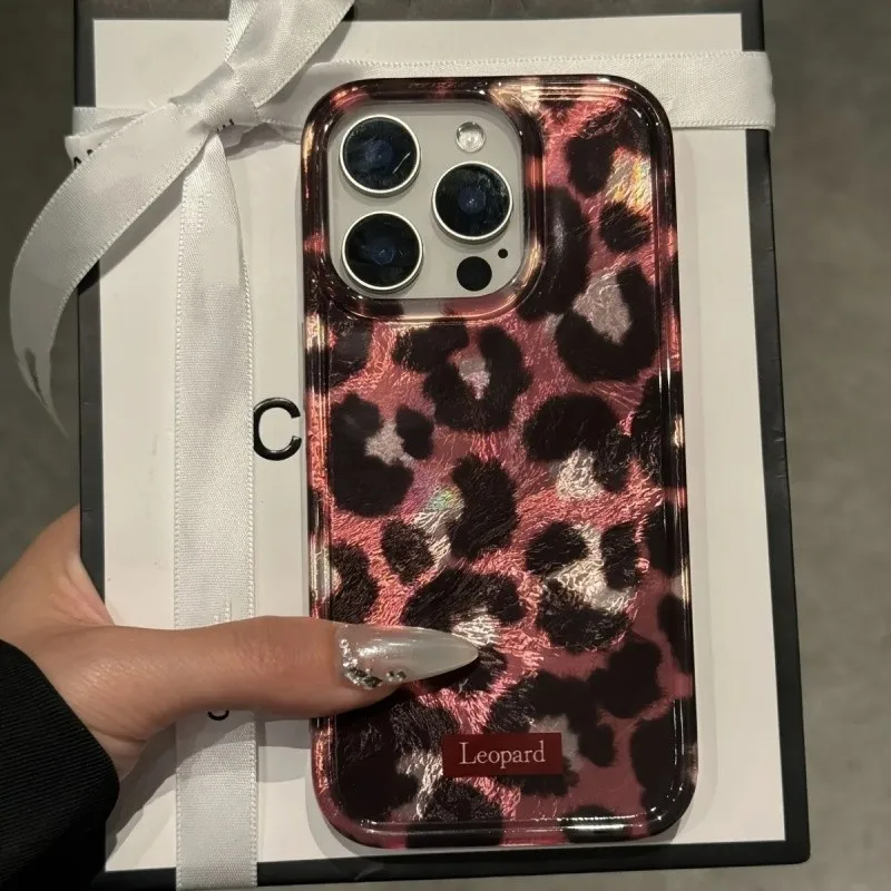 Luxurious Pink Leopard Print Phone Case - Premium Design