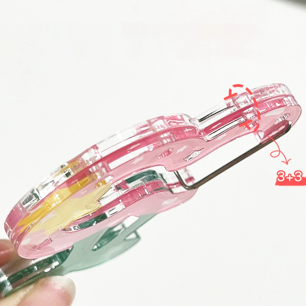 Ins Cute Acrylic Cartoon Keychain Fruit Shape Climbing Button Carabiner Bag Decorative Keychain Bag Pendant Hook Key Hanging