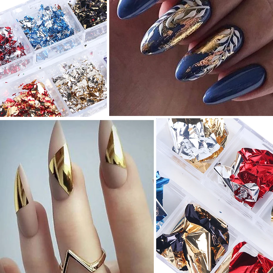 Nail Art Aluminum Foil Flakes - Cassic