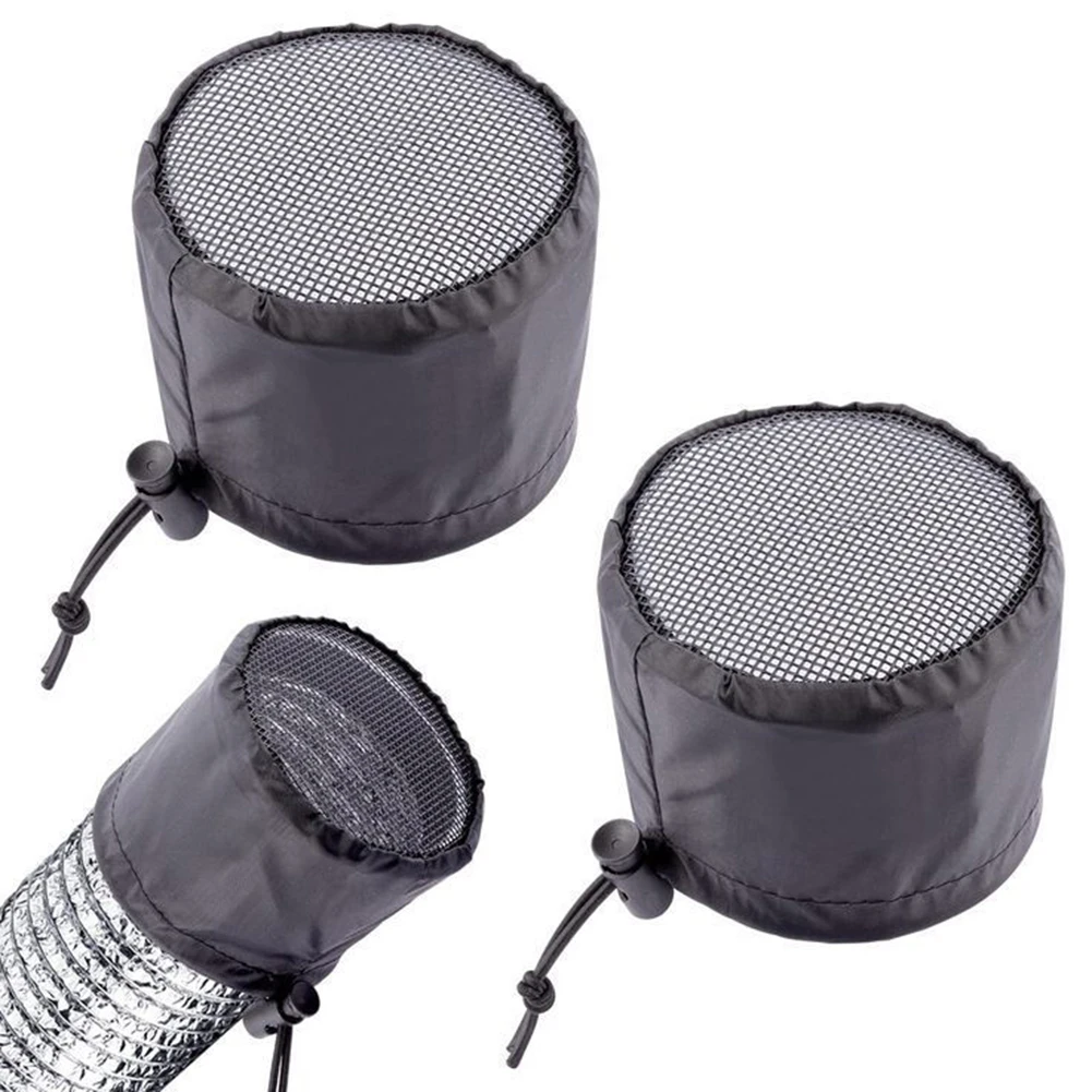 Grow Tents Duct Filter Vent Cover With Elastic Band Fixed Buckle Greenhouse Insect Proof Ventilation Covers 2Pcs For Plants Grow Tent Vent Cover