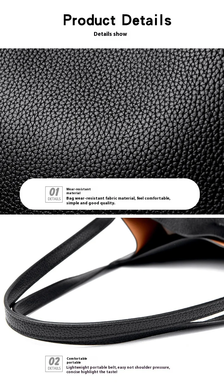 Neue Ankunft, heißer Verkauf, PU-Schultertaschen für Damen, weiche Geldbörsen und Handtaschen mit magnetischem Druckknopfverschluss oben – Detail 8