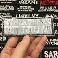 Punk Black & White Slogan Embroidery Patch – Iron-On Badge Label for Jackets, Clothes, Bags & DIY Applique Projects - Image 6