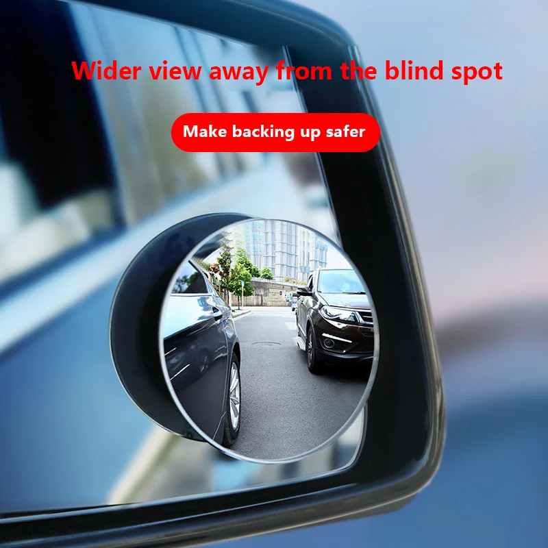 Blind Spot Mirror 1Pair Car 360 Degree Adjustable Rearview Convex For Reverse Wide Angle Parking Rimless Mirrors