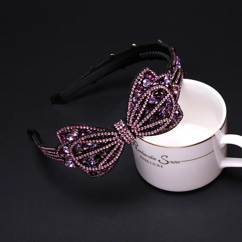 

2023 New Tide High Quality Flowers Women Head Bands Shiny Luxury Rhinestone Hair Bands for Girl Fashion Jewelry Hair Accessories