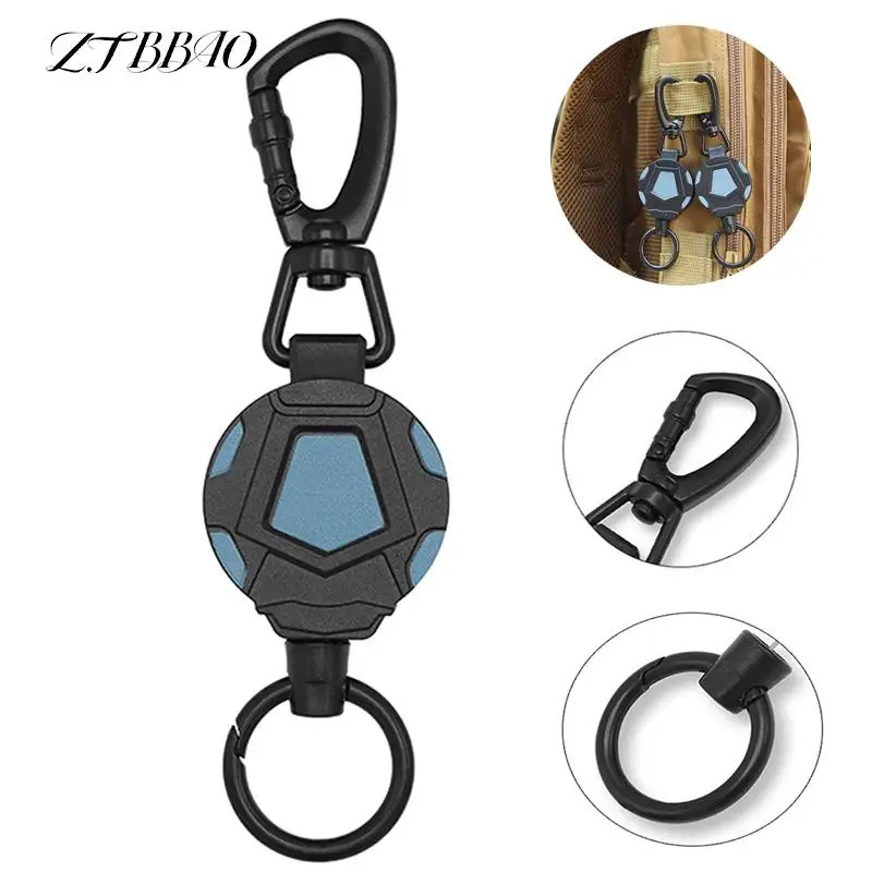 

1Pcs Anti-Lost Easy-To-Pull Buckle For Outdoor Mountaineering Retractable Elastic Key Chain