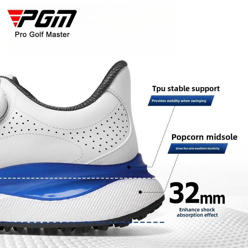 أحذية جولف PGM للرجال مع أربطة بمقبض نعل فائق النع...