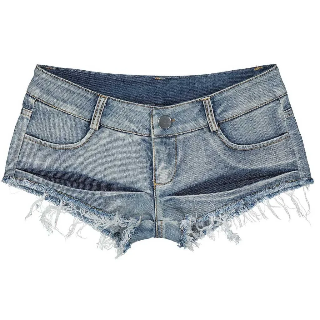 Female Fashion Summer Cool Women Denim Jeans Shorts Pants High Waists Fur-lined Leg-openings Mini Pants Sexy Short Jeans