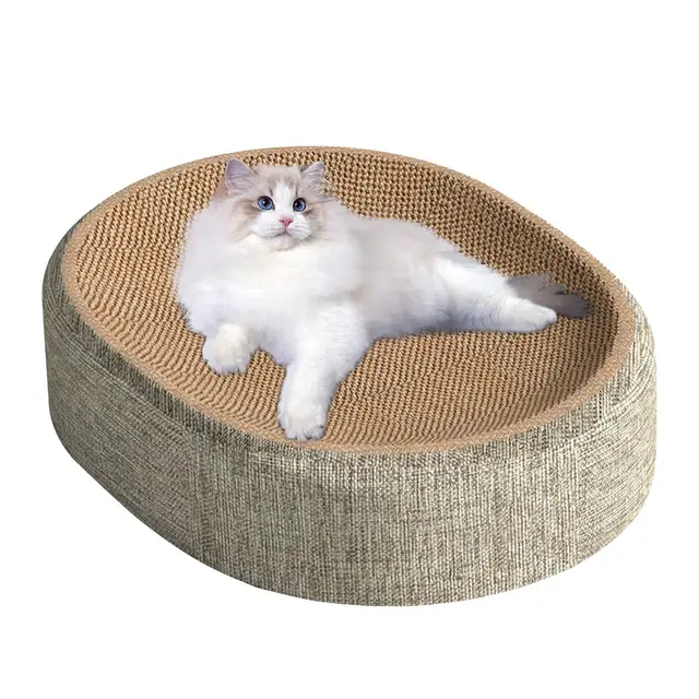 Oval Shaped Scratch Pad For Cats Sisal Scratching Cat Bed Multipurpose Pet Sleeping Mat Wear-Resistant Cat Scratch Bed Nest Oval Shaped Scratch Pad For Cats Sisal Scratching Cat Bed Multipurpose Pet Sleeping Mat Wear-Resistant Cat Scratch Bed Nest 
