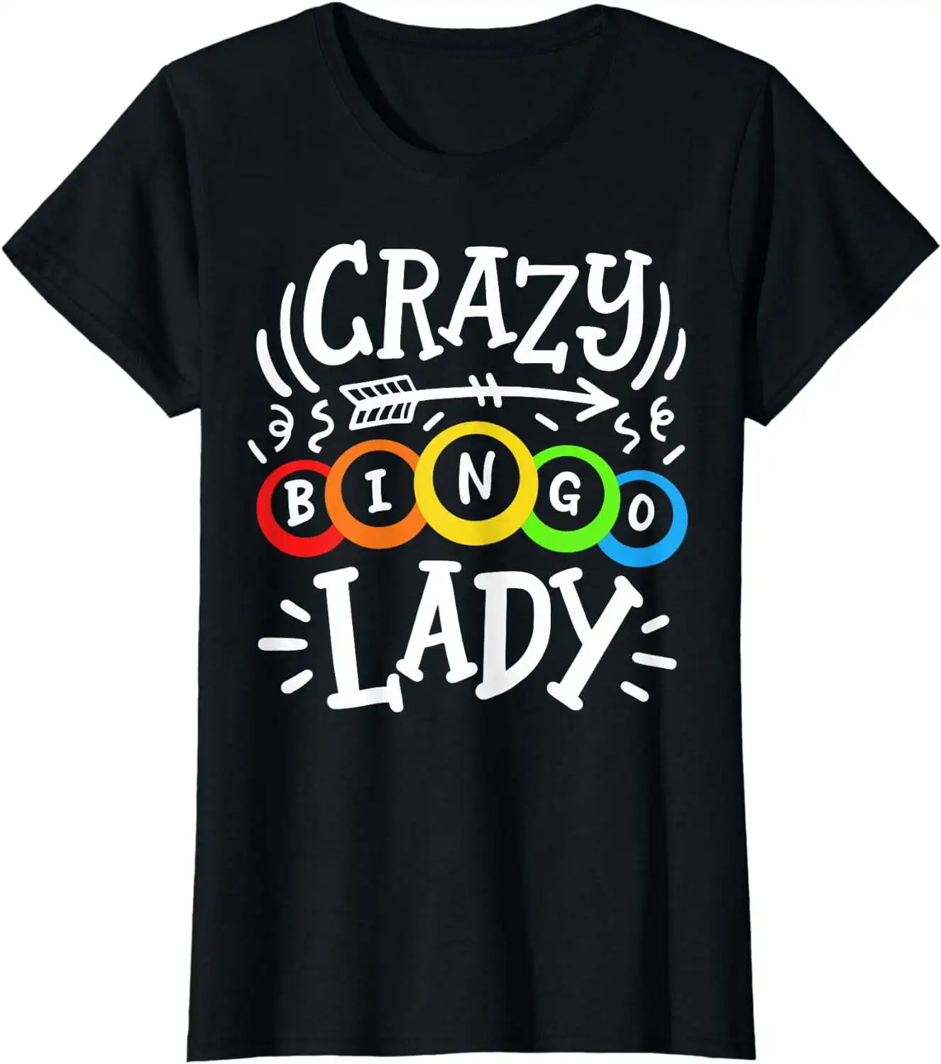 Bingo Crazy Bingo Lady T-Shirt Maniche Lunghe O Corte